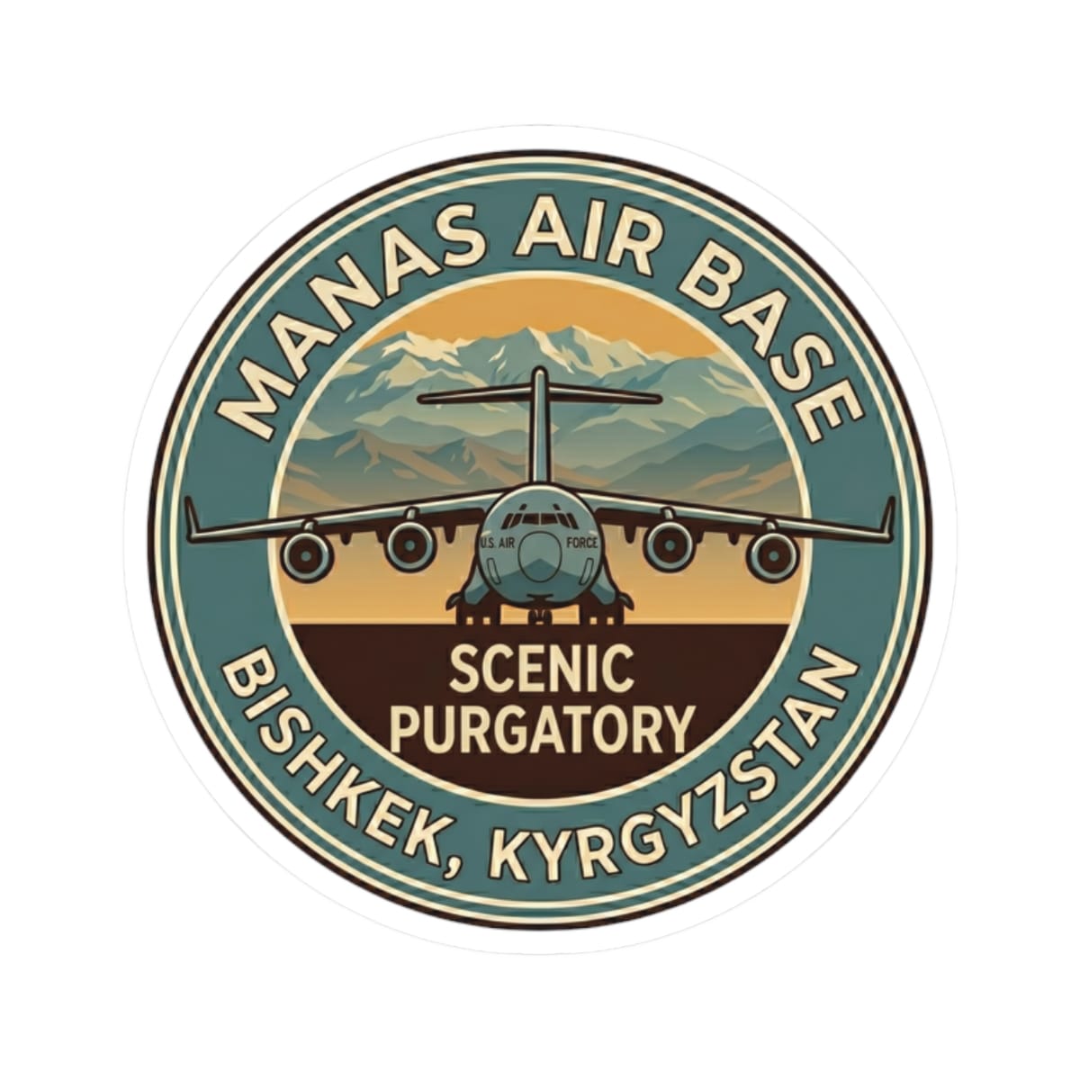 K-Factor Supply Co Manas AB Icon Mk 2 Sticker 2" × 2" / White