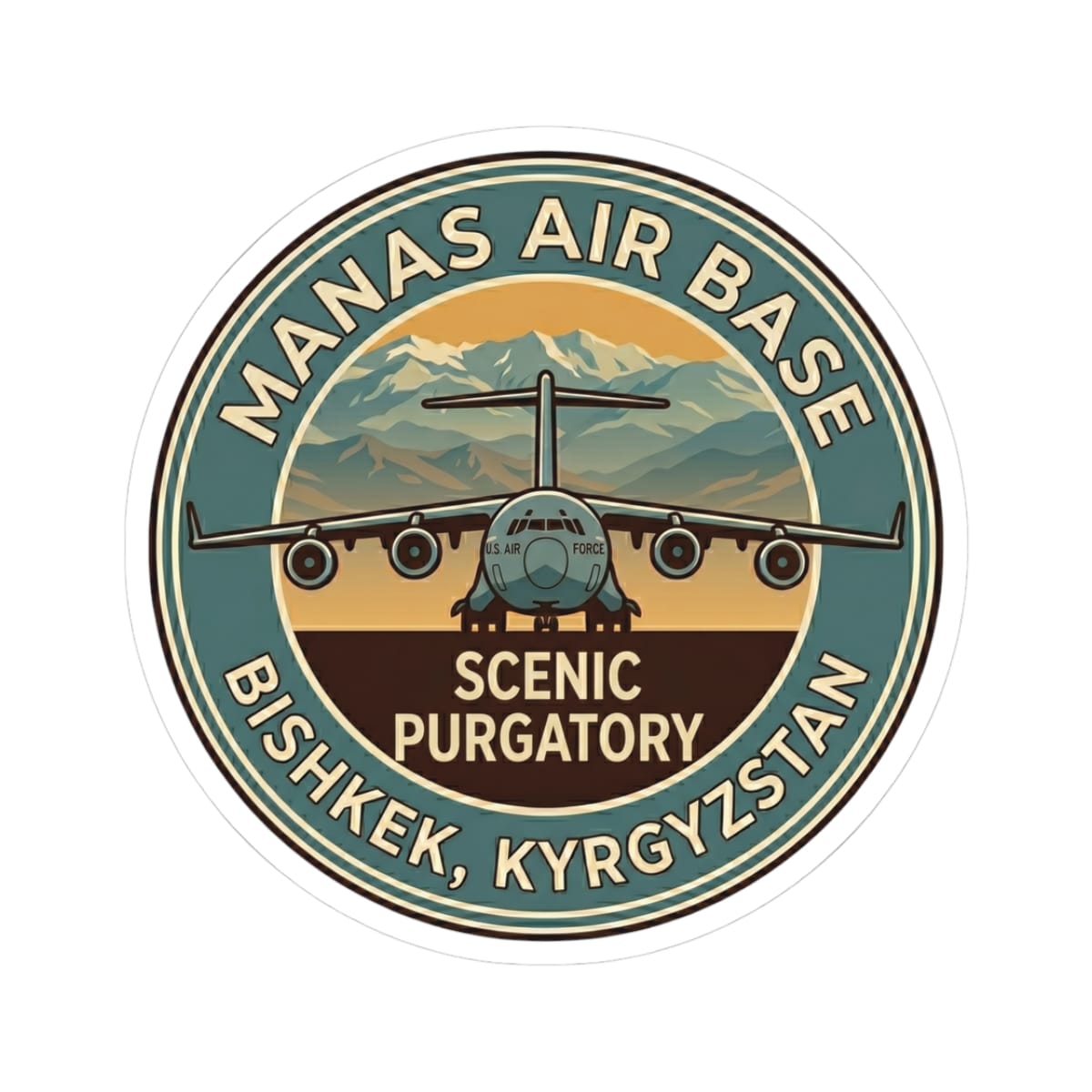 K-Factor Supply Co Manas AB Icon Mk 2 Sticker 3" × 3" / White