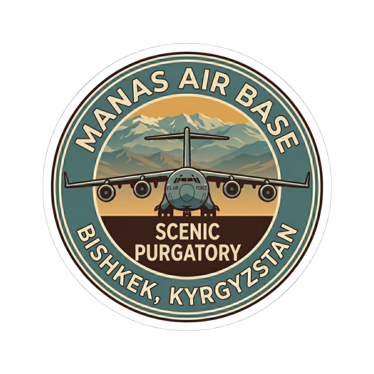K-Factor Supply Co Manas AB Icon Mk 2 Sticker 4" × 4" / White