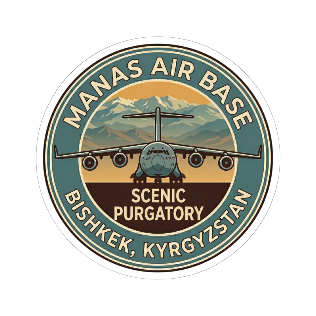 K-Factor Supply Co Manas AB Icon Mk 2 Sticker 6" × 6" / White