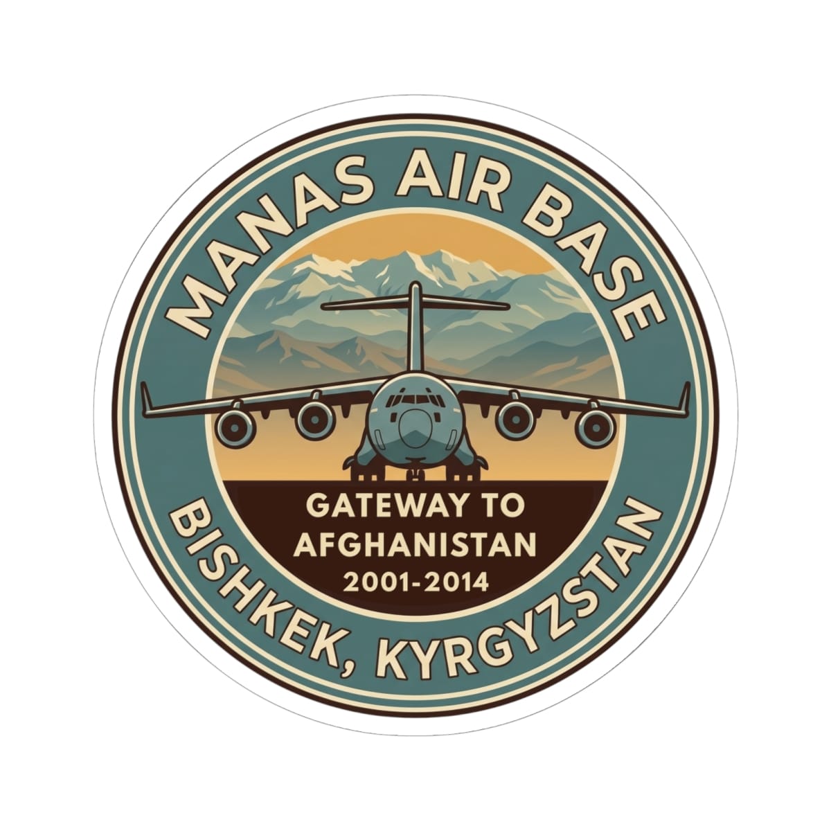 K-Factor Supply Co Manas AB Icon Mk 3 Sticker 6" × 6" / White