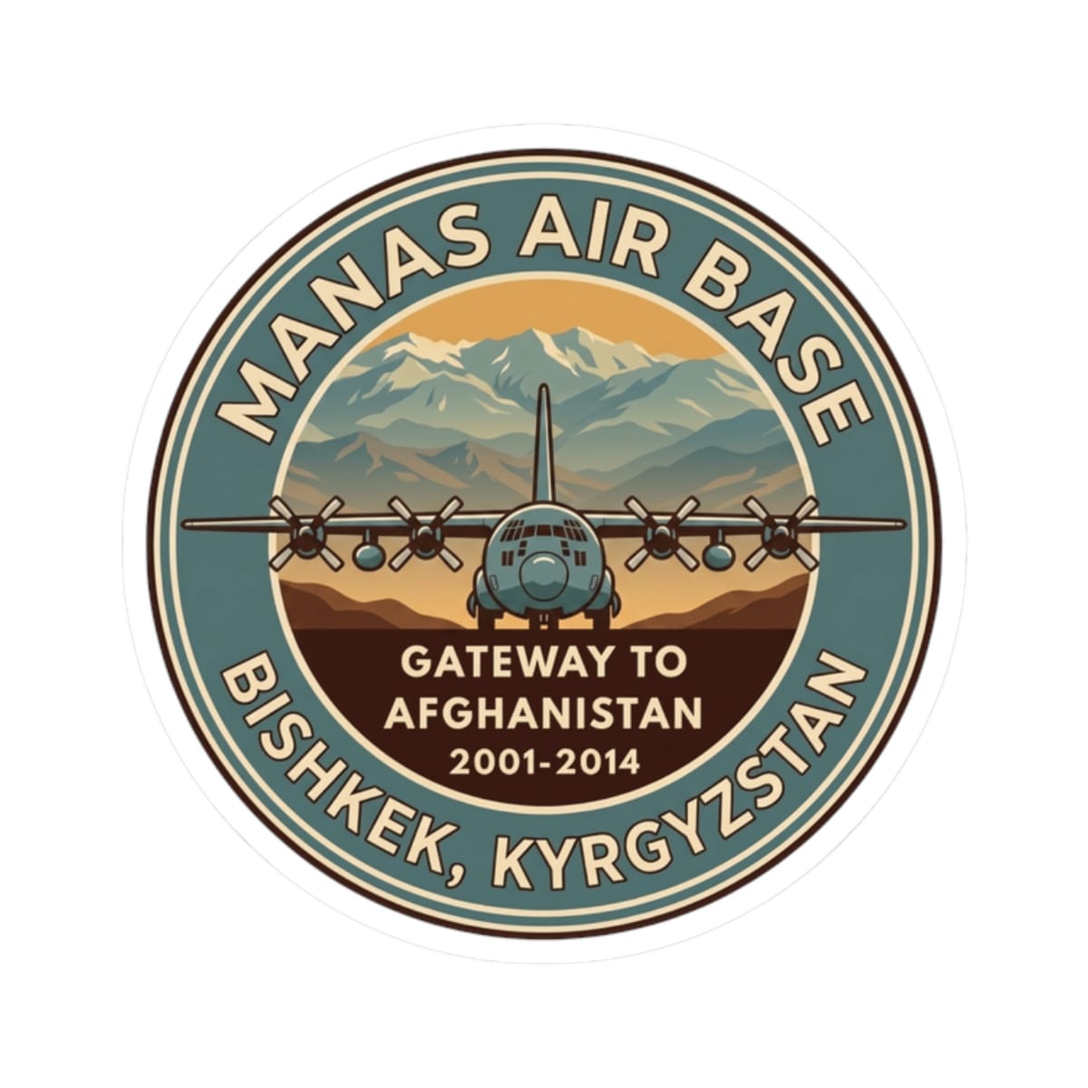 K-Factor Supply Co Manas AB Icon Mk 4 Sticker 2" × 2" / White