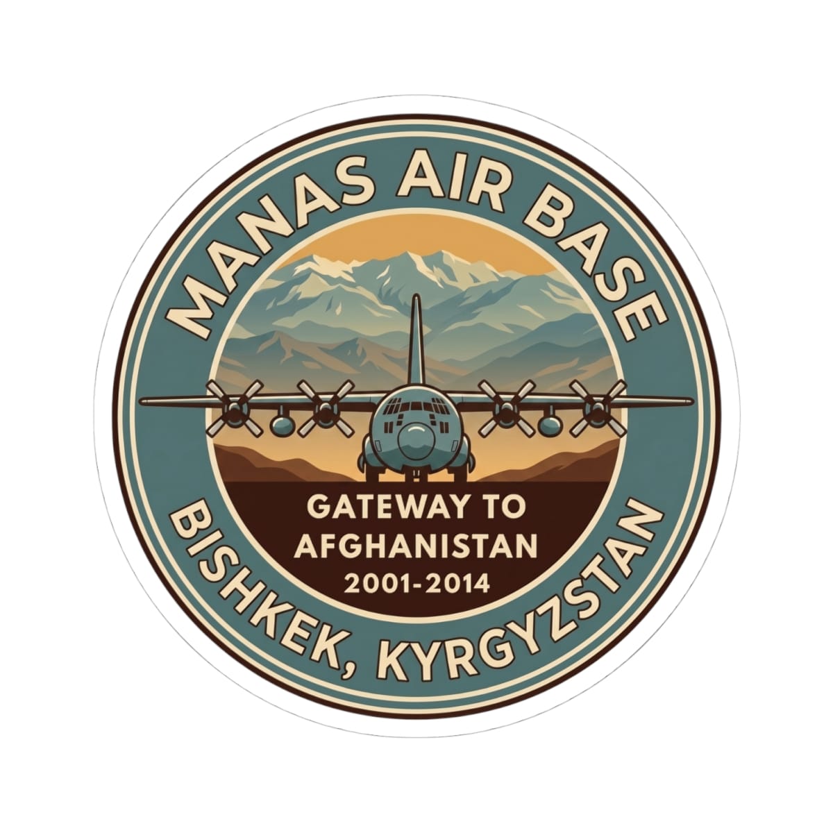 K-Factor Supply Co Manas AB Icon Mk 4 Sticker 4" × 4" / White