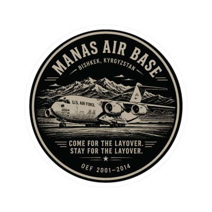 K-Factor Supply Co Manas C-17 Sticker 2" × 2" / White