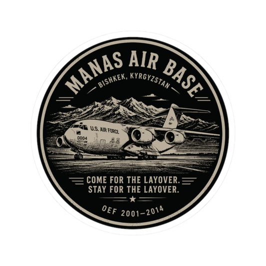 K-Factor Supply Co Manas C-17 Sticker 2" × 2" / White