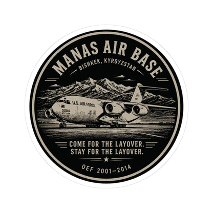 K-Factor Supply Co Manas C-17 Sticker 3" × 3" / White