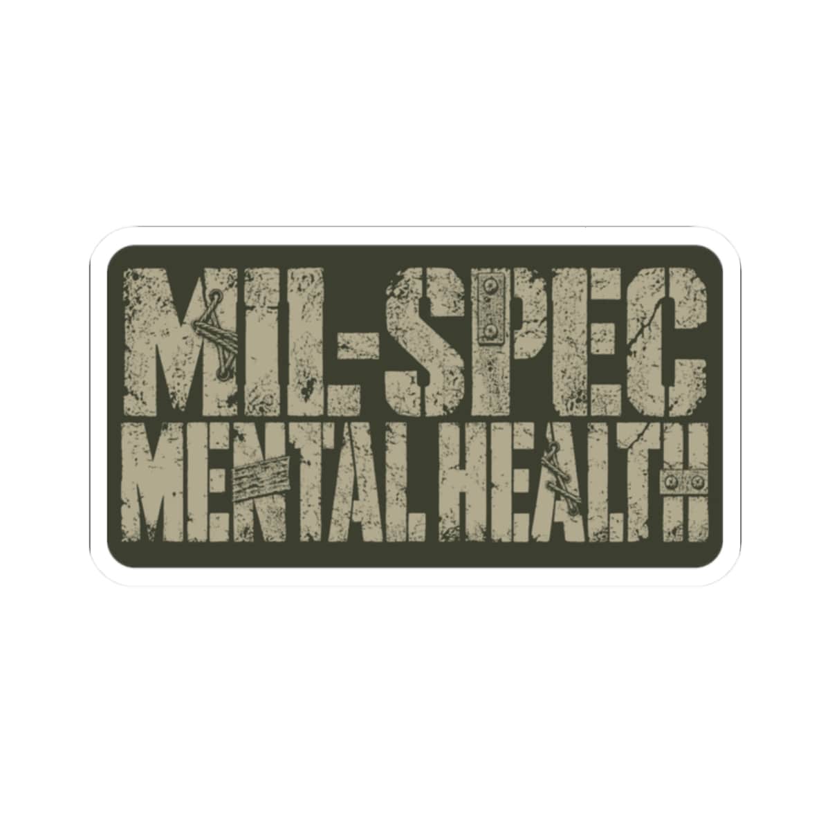 K-Factor Supply Co Mil-Spec Mental Health Sticker 2" × 2"