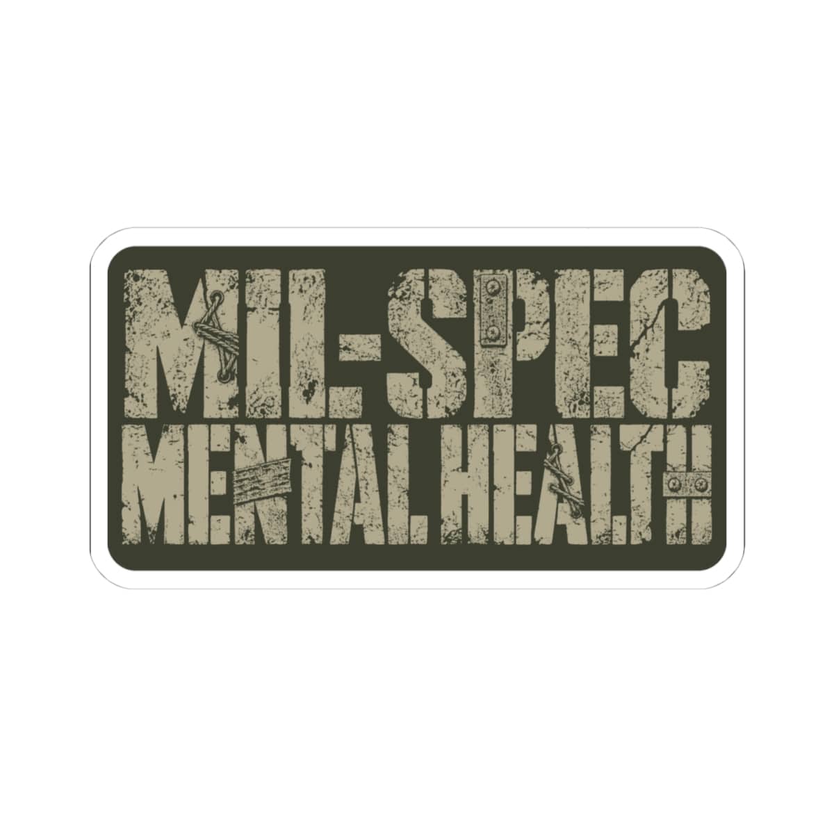 K-Factor Supply Co Mil-Spec Mental Health Sticker 4" × 4"