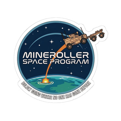 K-Factor Supply Co Mineroller Space Program Sticker 4" × 4"