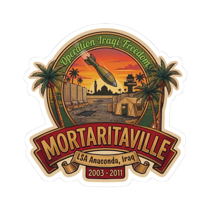 K-Factor Supply Co Mortaritaville Mk 1 Mod 1 (LSAA) Sticker 3" × 3"
