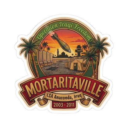 K-Factor Supply Co Mortaritaville Mk 1 Mod 1 (LSAA) Sticker 6" × 6"