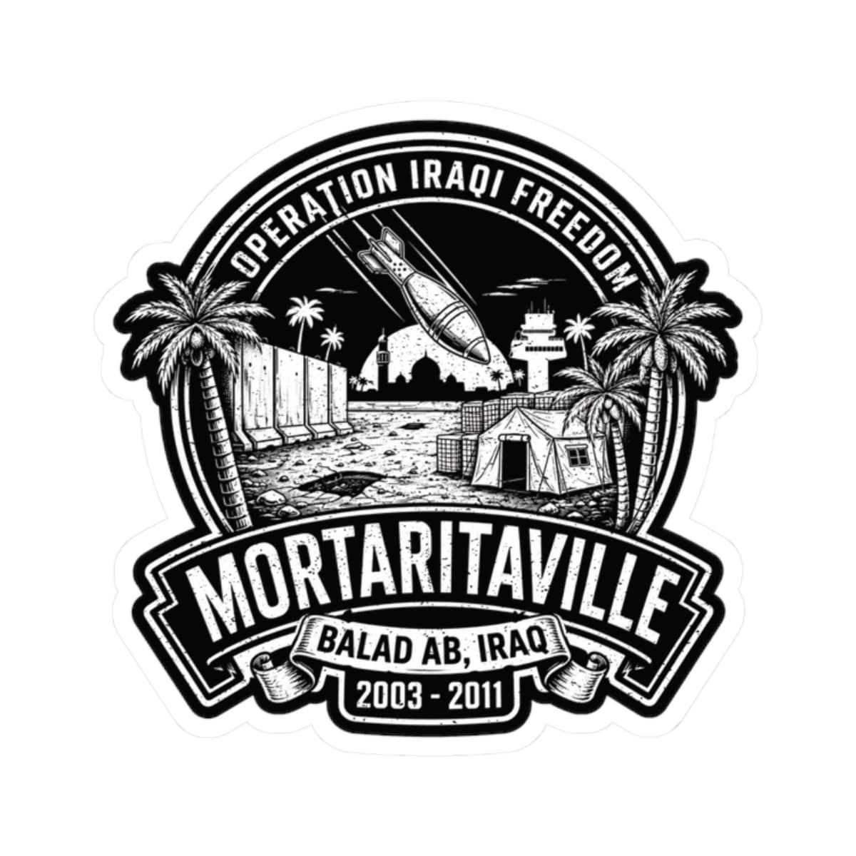 K-Factor Supply Co Mortaritaville Mk 2 Sticker 2" × 2"