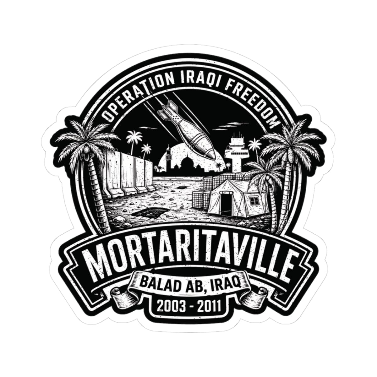 K-Factor Supply Co Mortaritaville Mk 2 Sticker 3" × 3"