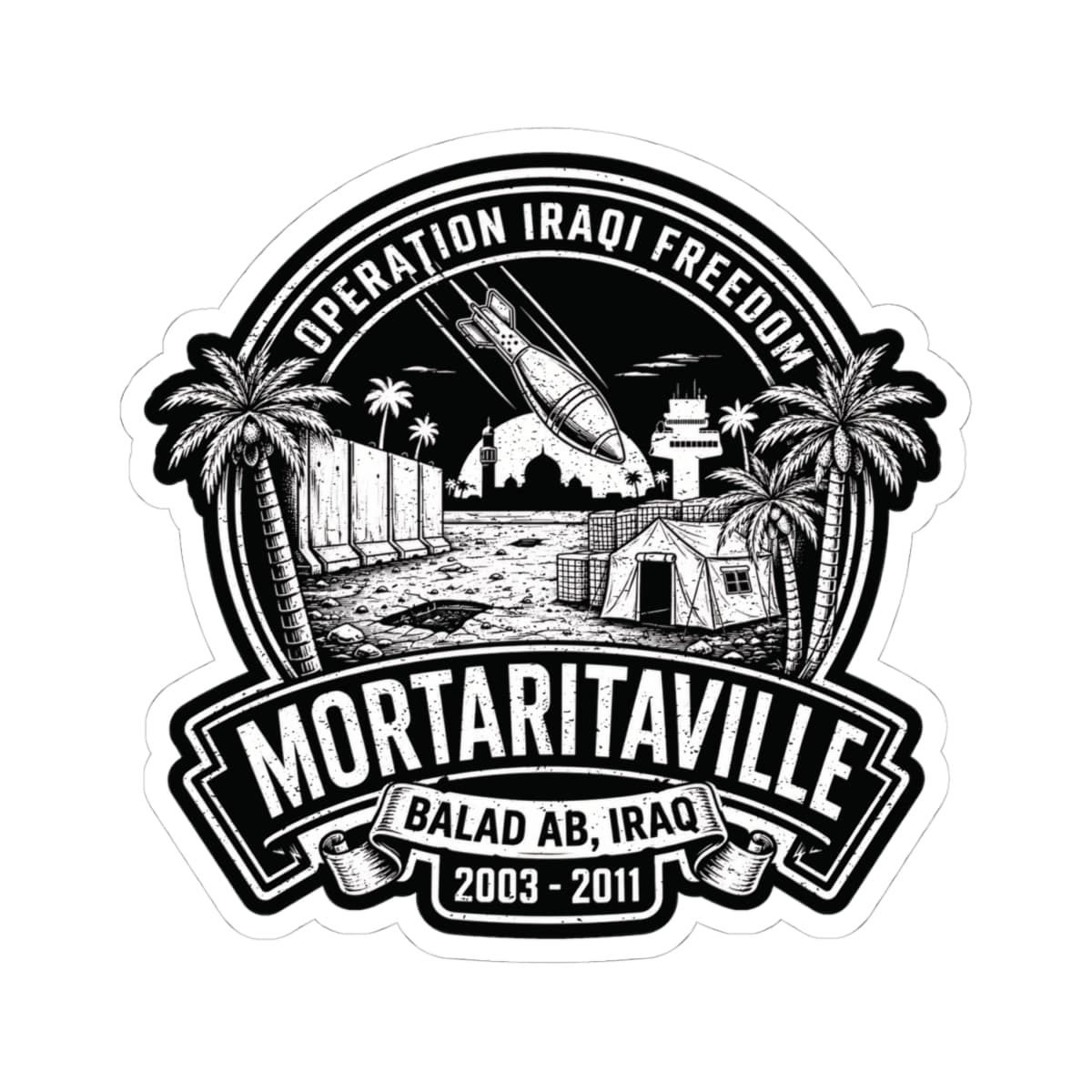 K-Factor Supply Co Mortaritaville Mk 2 Sticker 4" × 4"