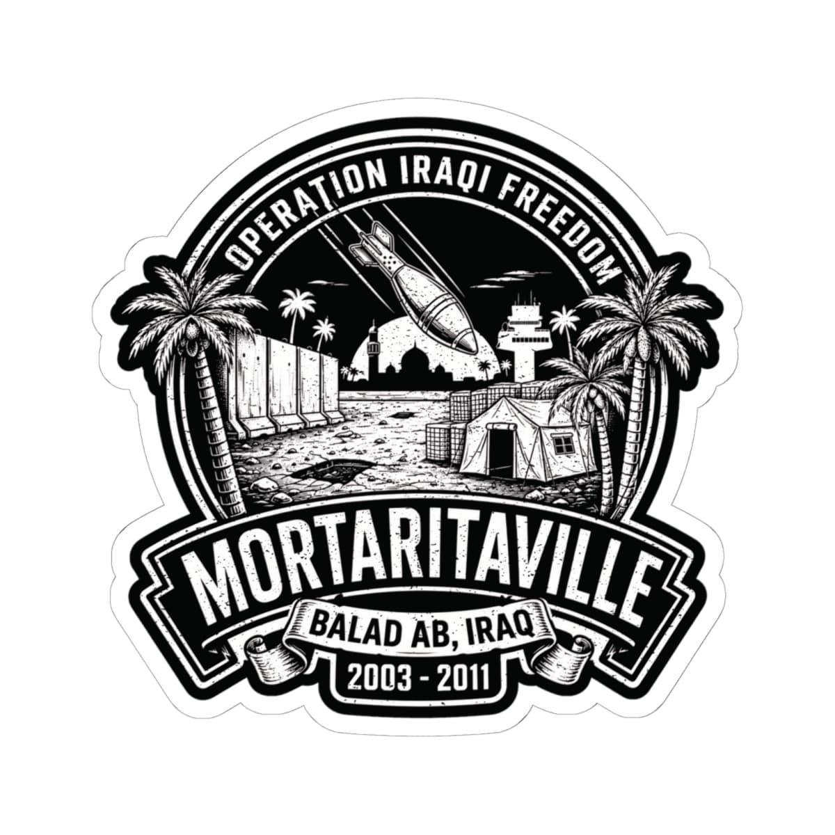 K-Factor Supply Co Mortaritaville Mk 2 Sticker 6" × 6"