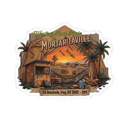 K-Factor Supply Co Mortaritaville - Wasting Away (Mod 1 - LSAA) Sticker 4" × 4"