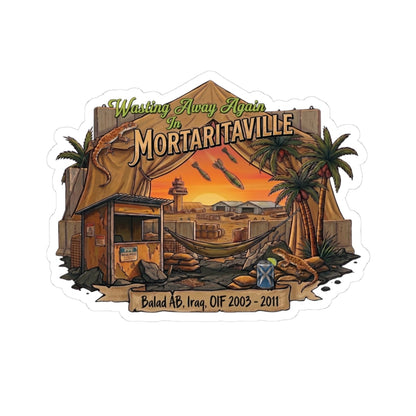 K-Factor Supply Co Mortaritaville - Wasting Away Sticker 3" × 3"