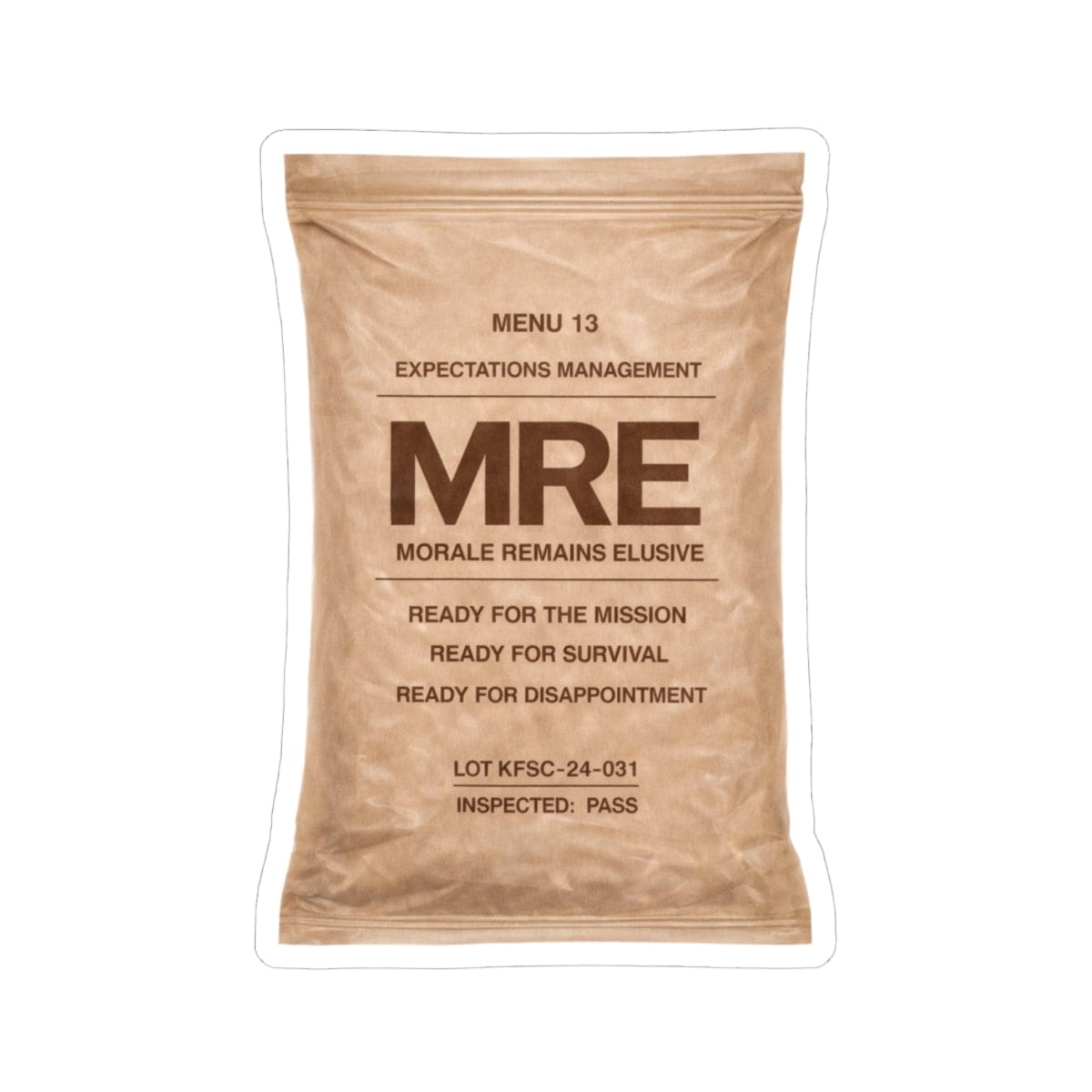 K-Factor Supply Co MRE Sticker 6" × 6"