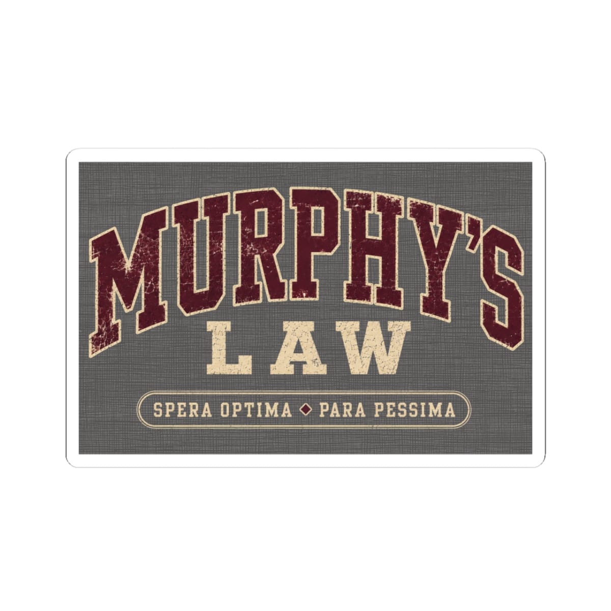 K-Factor Supply Co Murphy's Law Mk 1 Sticker 3" × 3"