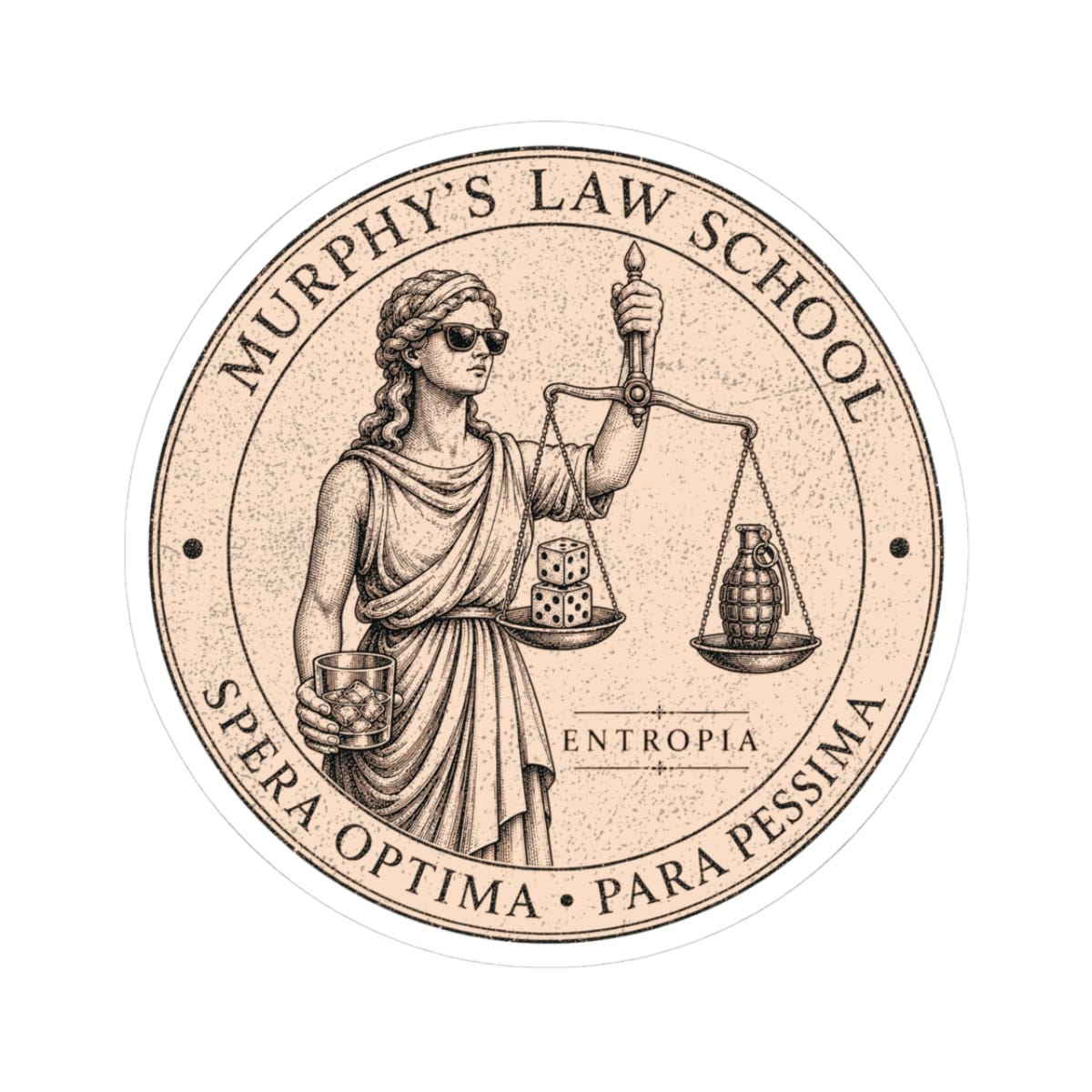 K-Factor Supply Co Murphy's Law Mk 2 Sticker 3" × 3"