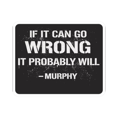 K-Factor Supply Co Murphy's Law Sticker 2" × 2"