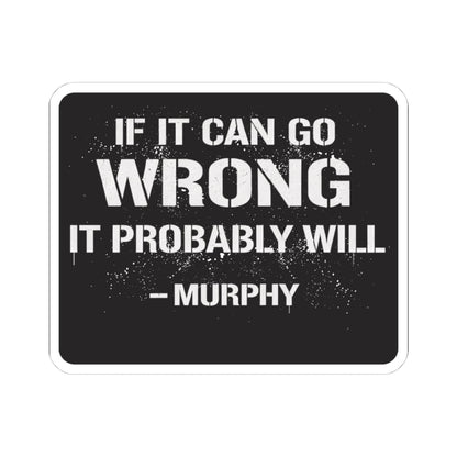 K-Factor Supply Co Murphy's Law Sticker 4" × 4"