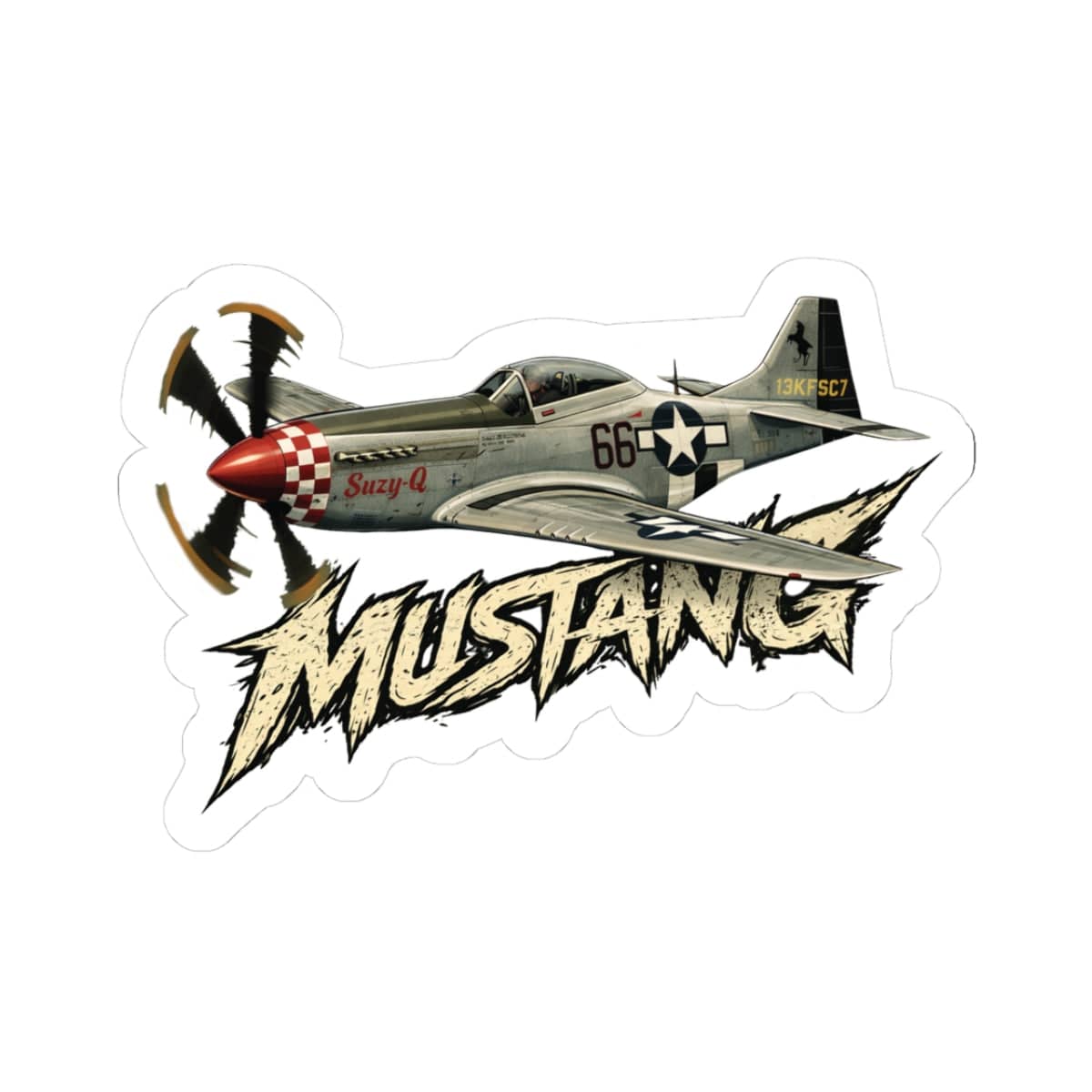 K-Factor Supply Co Mustang Sticker 3" × 3"