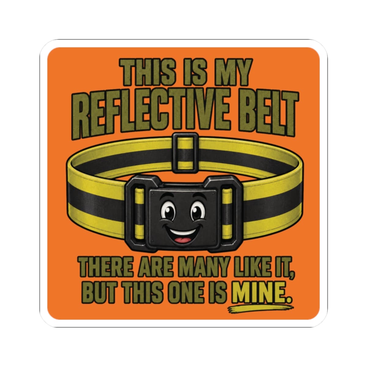 K-Factor Supply Co My Reflective Belt Sticker 2" × 2" / White
