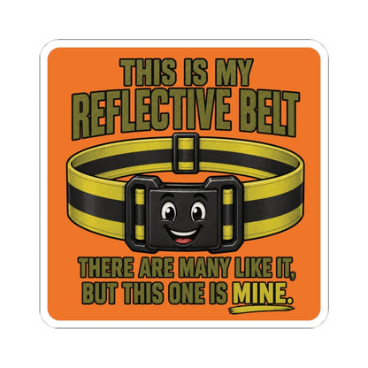 K-Factor Supply Co My Reflective Belt Sticker 4" × 4" / White