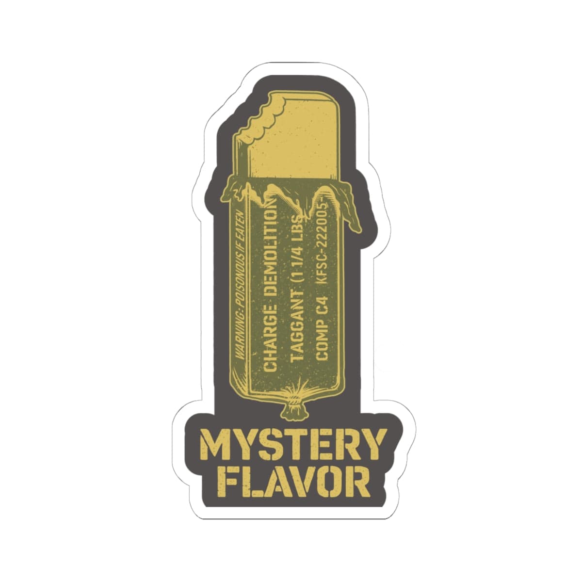 K-Factor Supply Co Mystery Flavor Sticker 6" × 6"