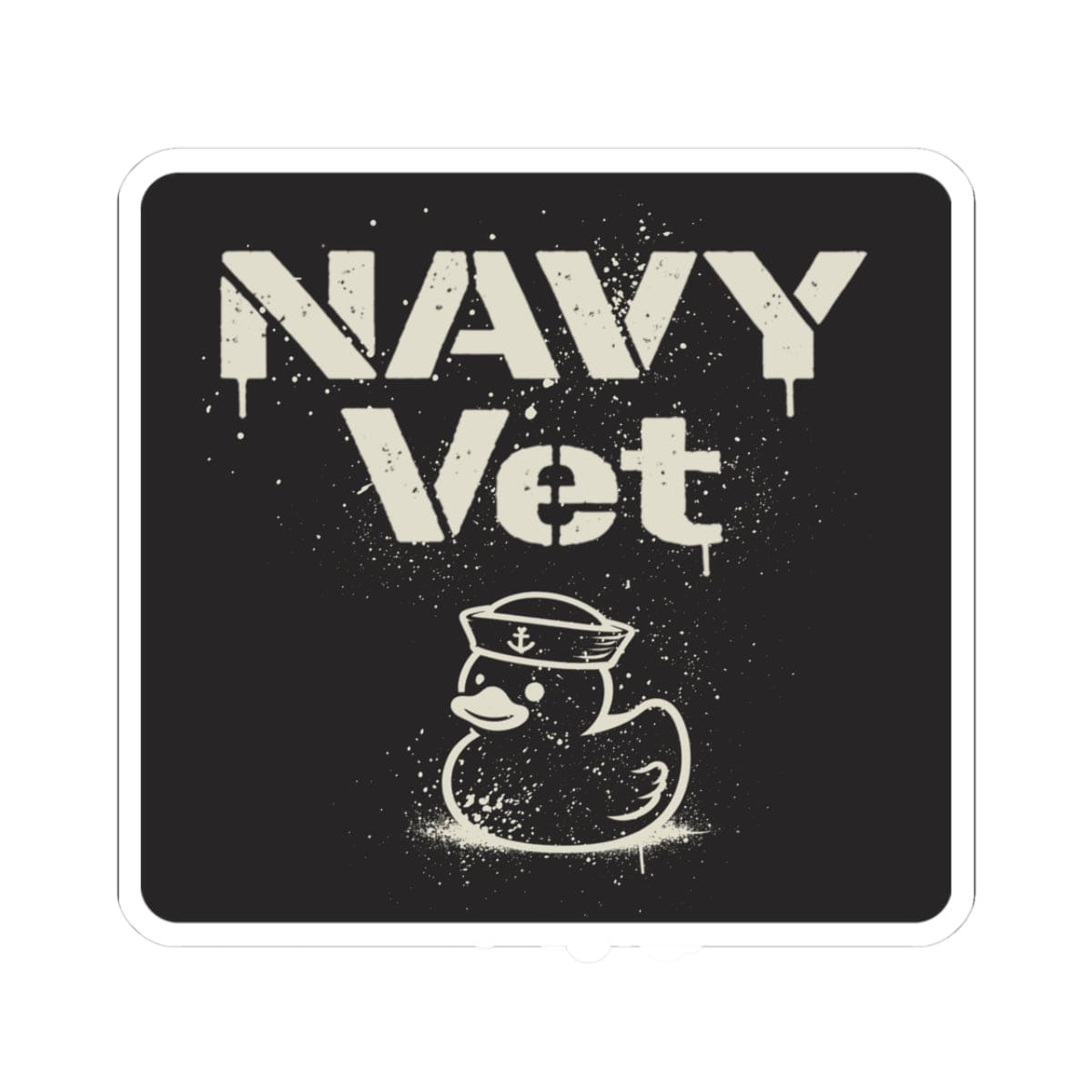 K-Factor Supply Co Navy Vet Sticker 3" × 3" / White
