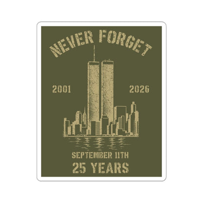 K-Factor Supply Co Never Forget Sticker 4" × 4"