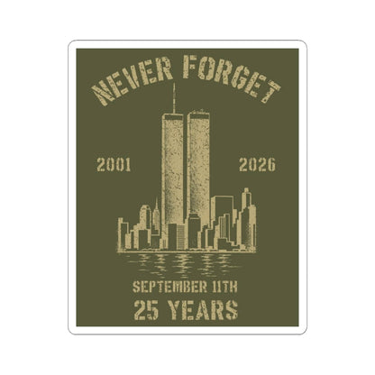 K-Factor Supply Co Never Forget Sticker 6" × 6"