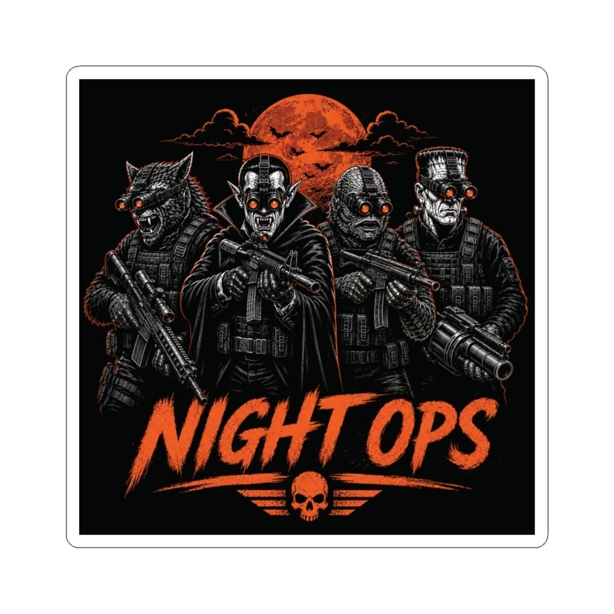 K-Factor Supply Co Night Ops Sticker 3" × 3"
