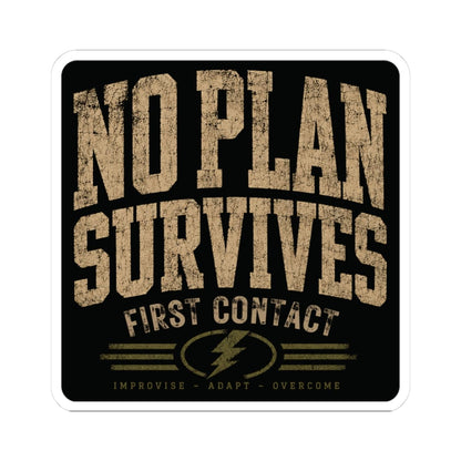 K-Factor Supply Co No Plan Survives Sticker 3" × 3"