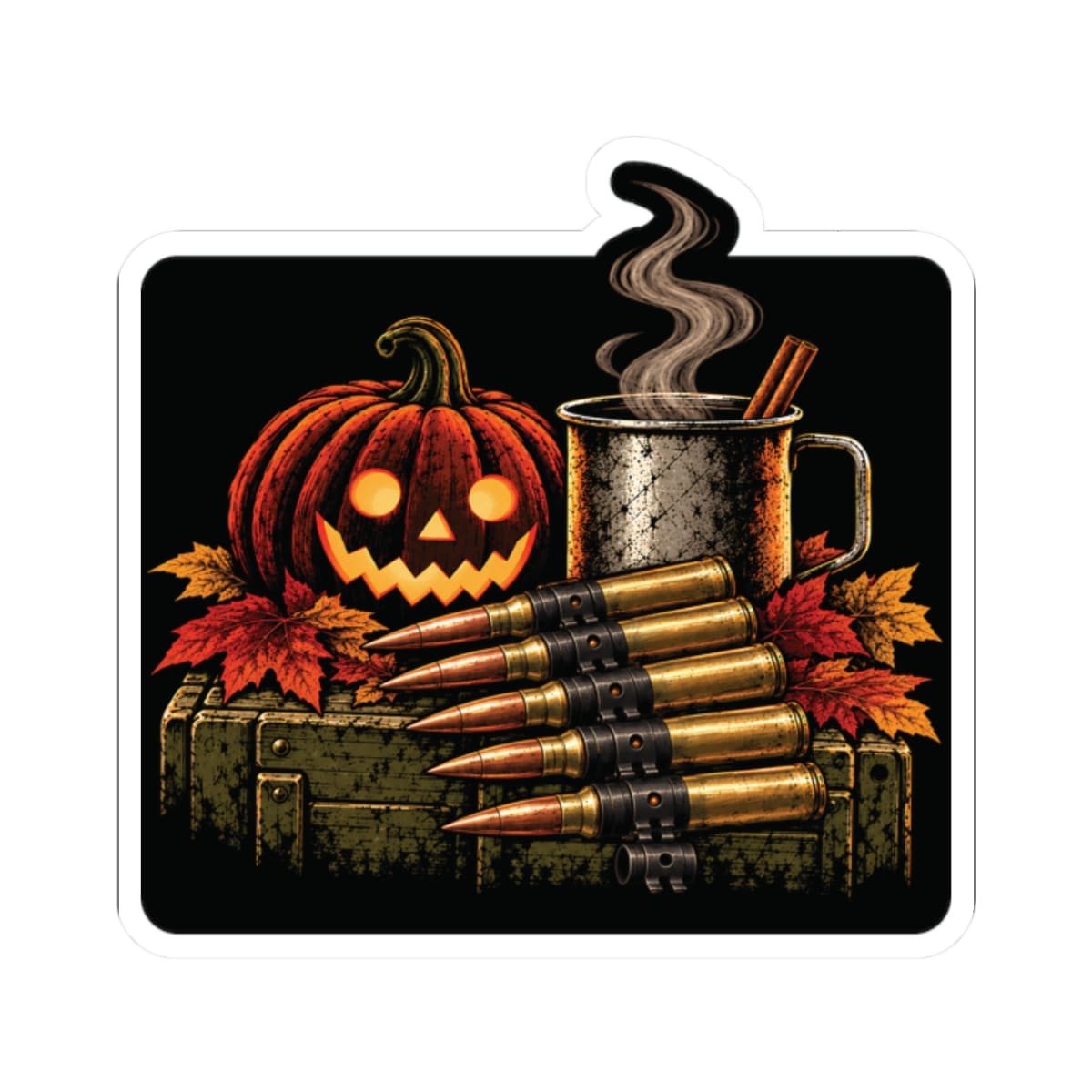 K-Factor Supply Co October Morning Sticker 2" × 2"