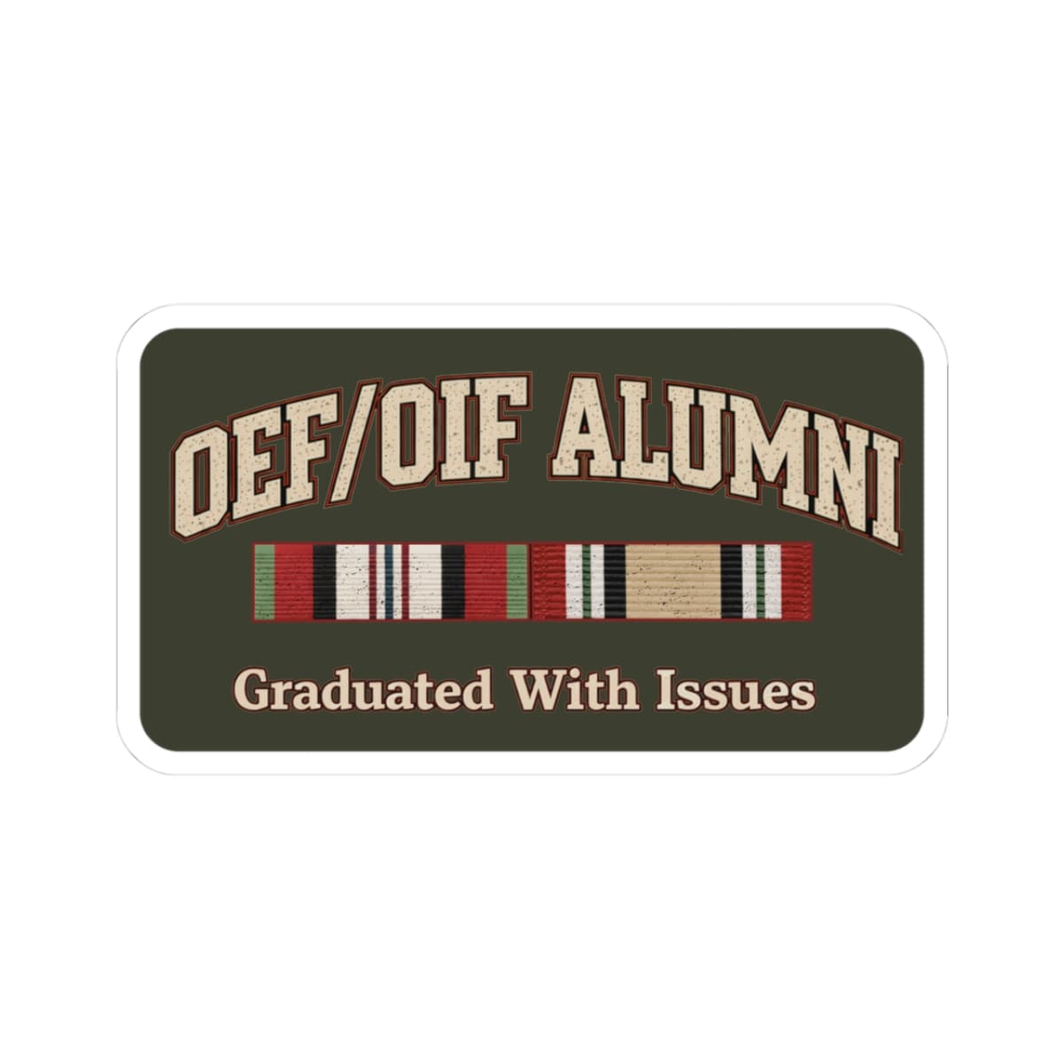 K-Factor Supply Co OEF OEF Alumni MK 1 Sticker 3" × 3"