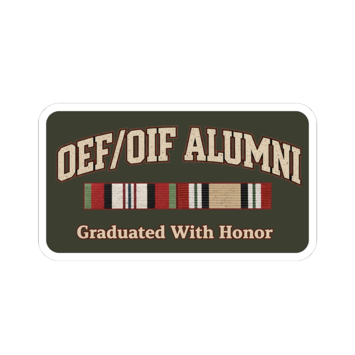 K-Factor Supply Co OEF OEF Alumni MK 2 Sticker 3" × 3"