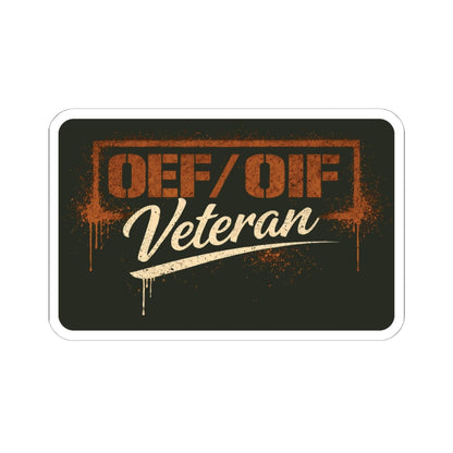 K-Factor Supply Co OEF OIF Veteran Sticker 6" × 6"