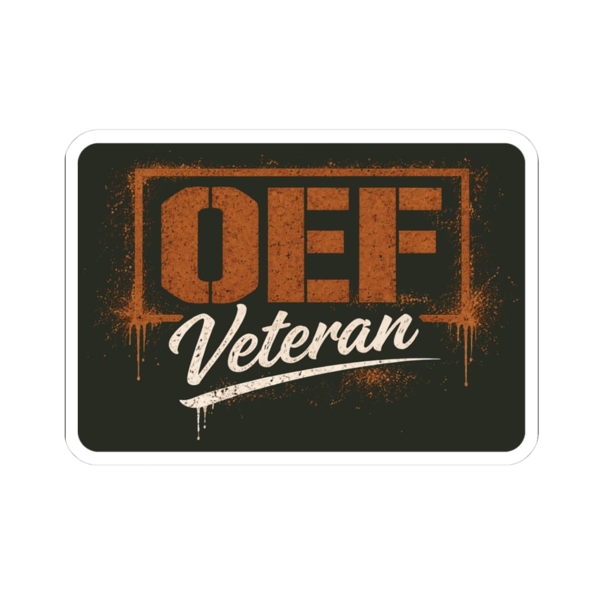 K-Factor Supply Co OEF Veteran Sticker 3" × 3"