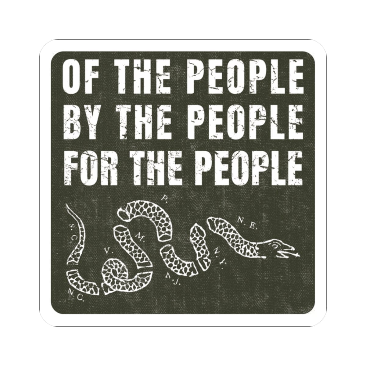 K-Factor Supply Co Of, By, and For the People Sticker 2" × 2"