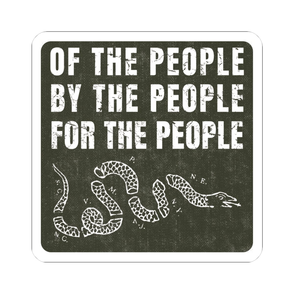 K-Factor Supply Co Of, By, and For the People Sticker 3" × 3"