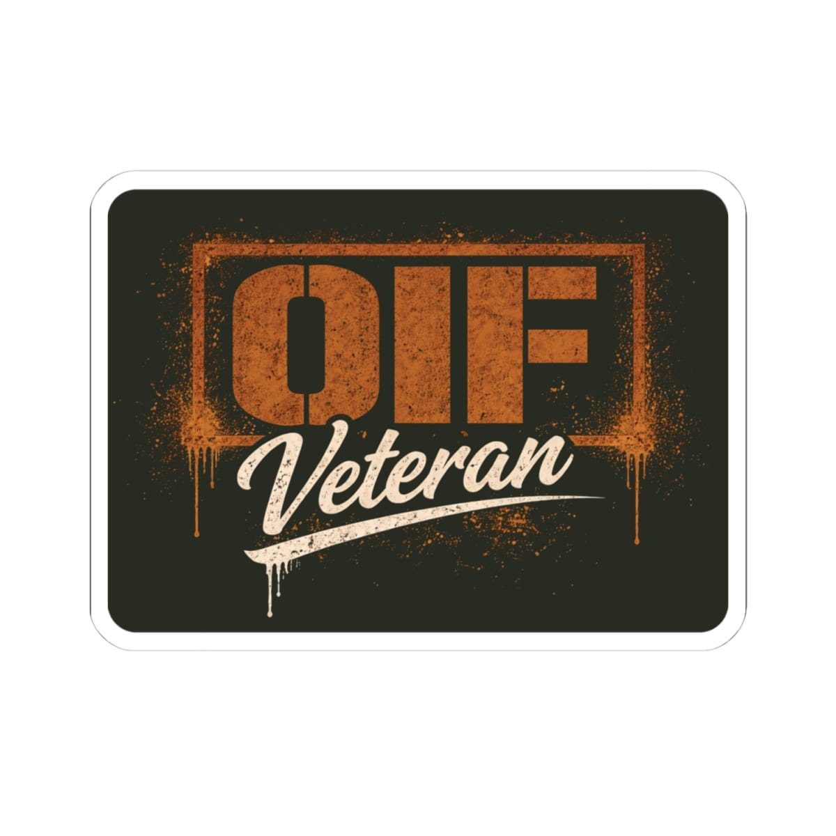 K-Factor Supply Co OIF Veteran Sticker 4" × 4"