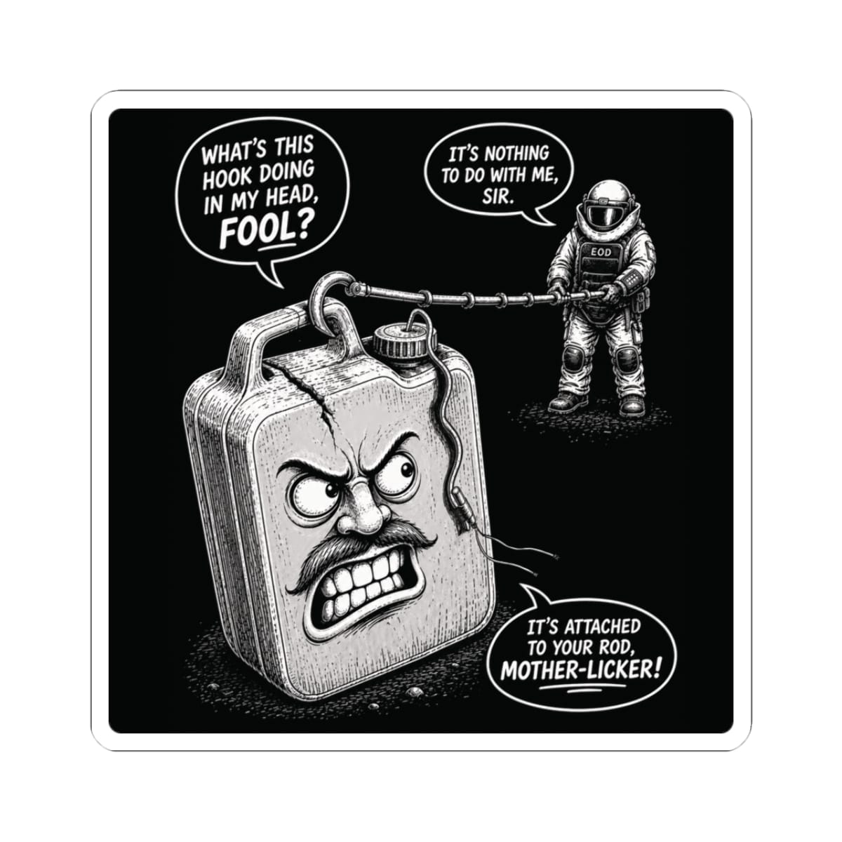 K-Factor Supply Co Old Jugg Sticker 3" × 3" / White