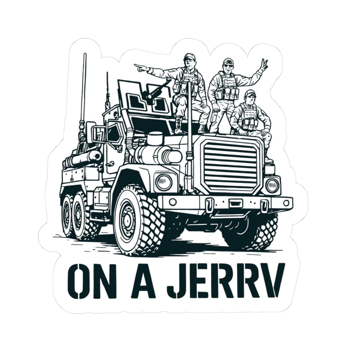 K-Factor Supply Co On a JERRV Sticker 3" × 3"