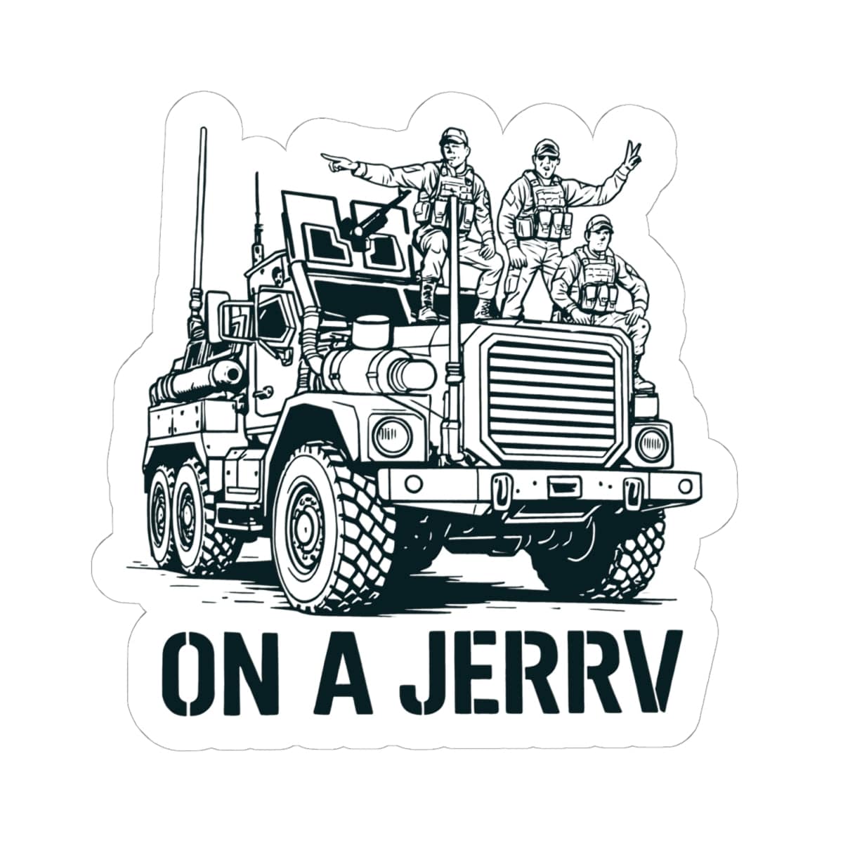 K-Factor Supply Co On a JERRV Sticker 4" × 4"