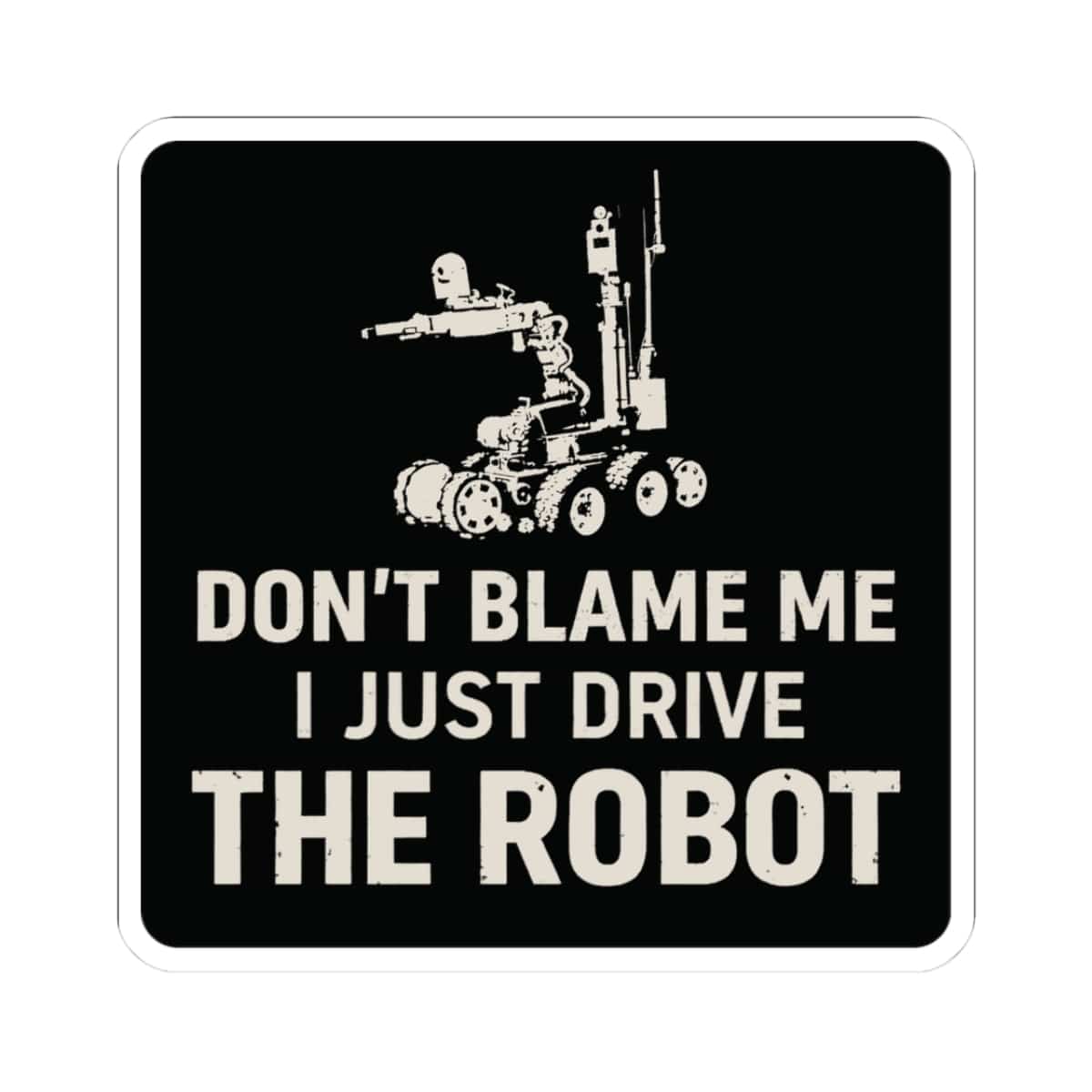 K-Factor Supply Co P3-Don't Blame Me Sticker 3" × 3" / White