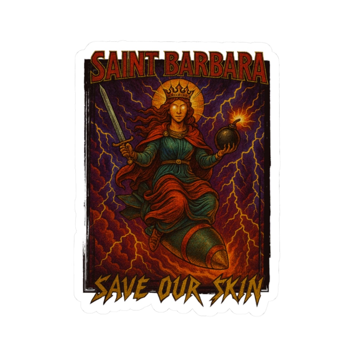 K-Factor Supply Co Patron Saint Sticker 2" × 2"