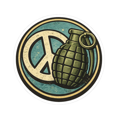 K-Factor Supply Co Peace Grenade Sticker 3" × 3"