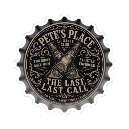 K-Factor Supply Co Pete's Place Sticker 4" × 4" / White